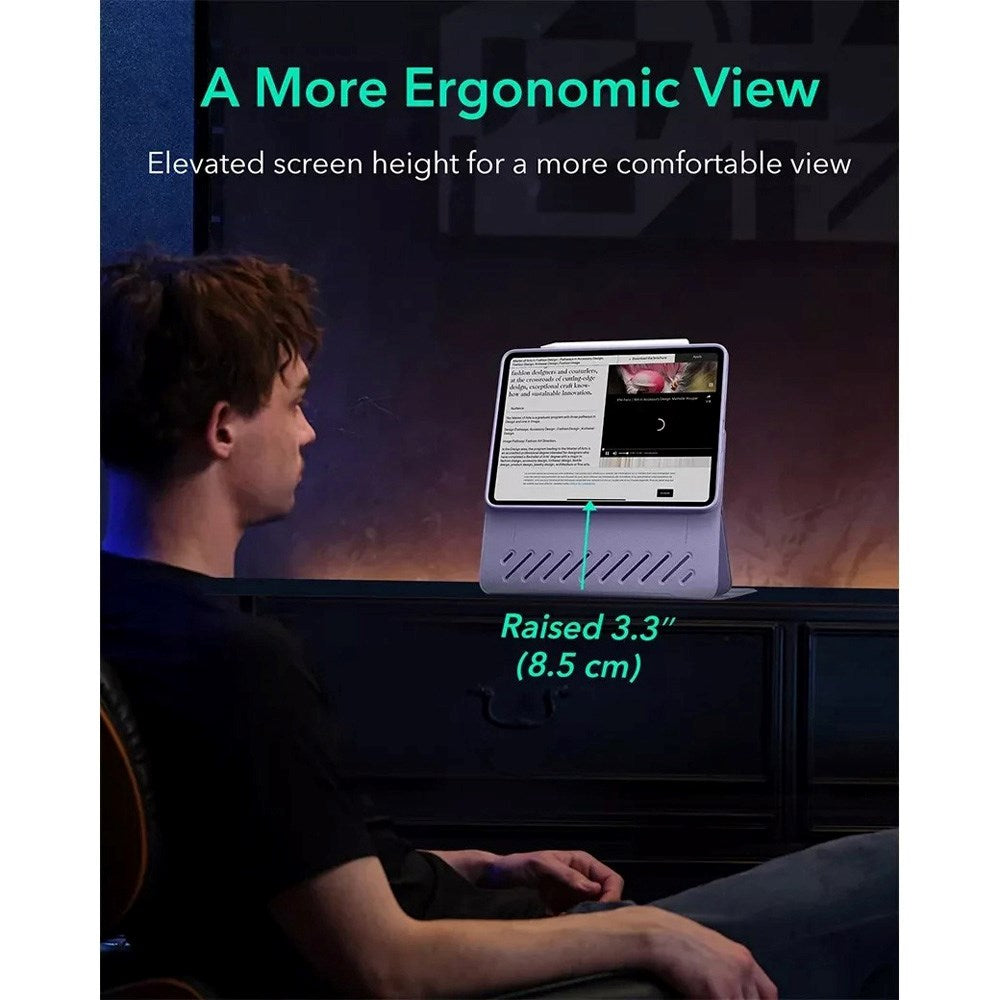 ESR iPad Air 13" (2025 / 2024) Shift Flip Deksel med Avtakbart Deksel - Lilla