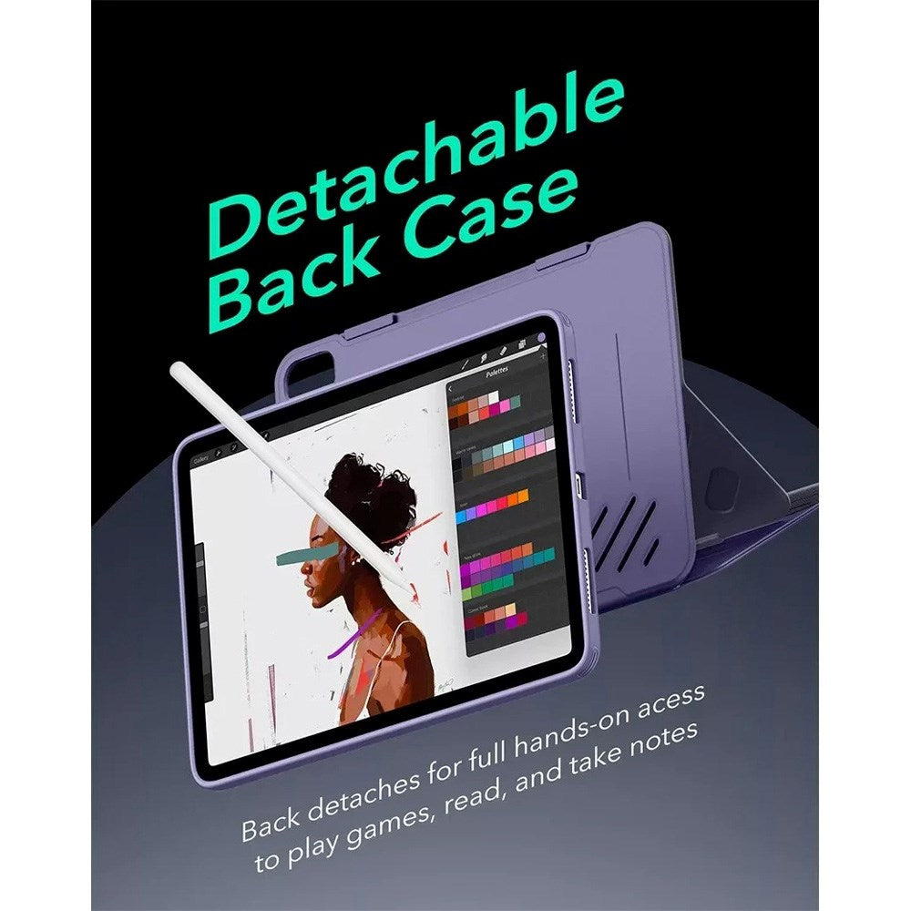 ESR iPad Air 13" (2025 / 2024) Shift Flip Deksel med Avtakbart Deksel - Lilla
