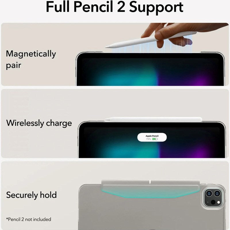 iPad Pro 11" (2025 / 2024) ESR Ascend Tri-Fold Flipdeksel - Kunstskinn - Grå