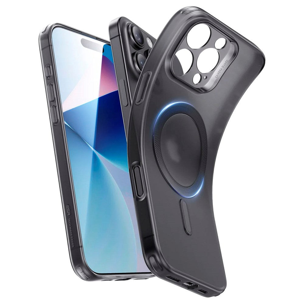 ESR iPhone 16 Pro Zero Clear Fleksibelt Plast Deksel - MagSafe Kompatibel - Matt Svart