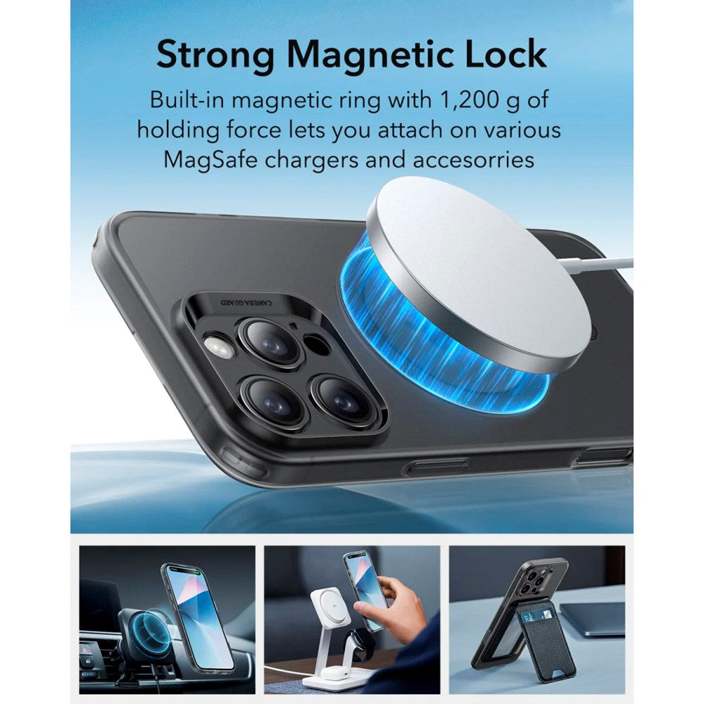 ESR iPhone 16 Pro Zero Clear Fleksibelt Plast Deksel - MagSafe Kompatibel - Matt Svart