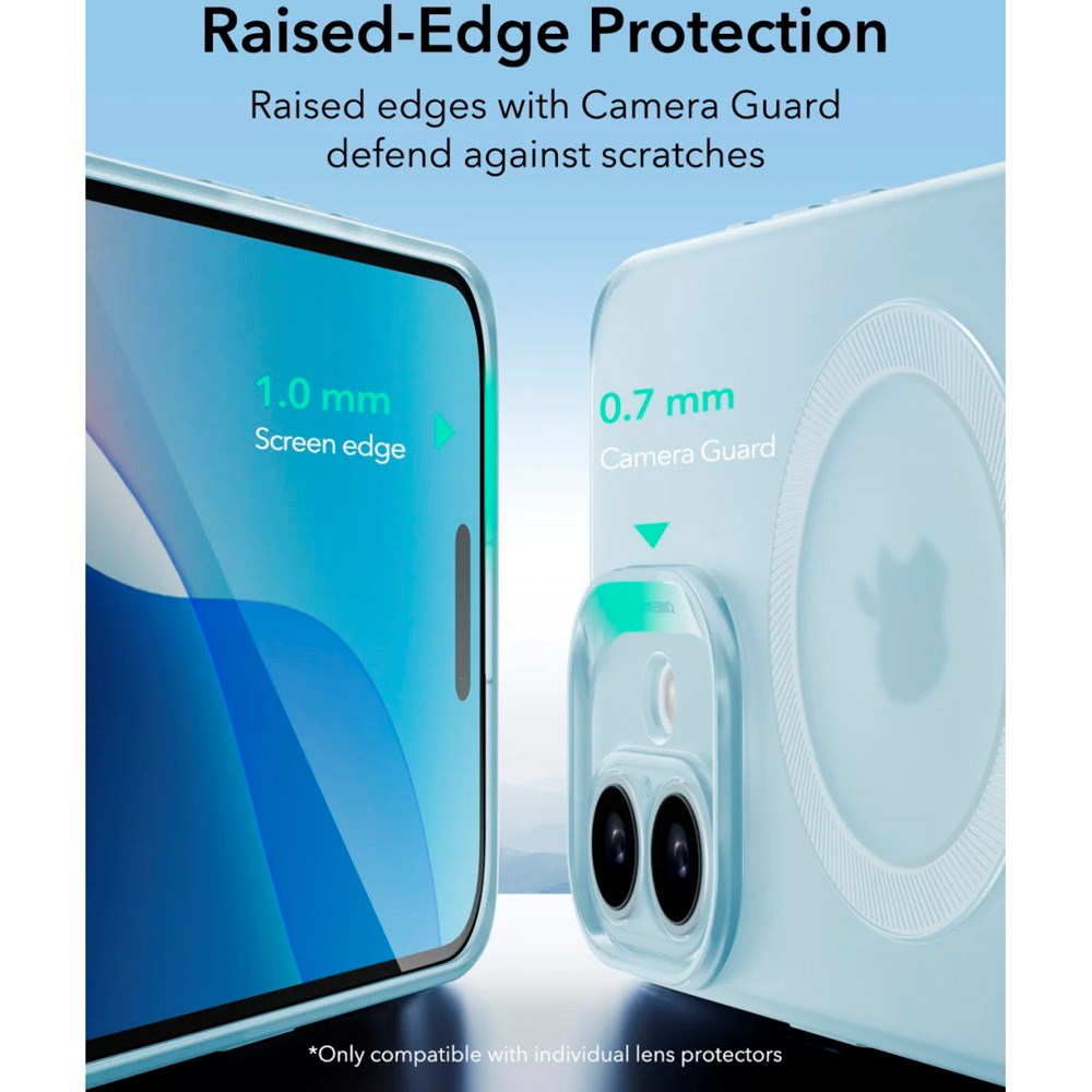 ESR iPhone 16 Zero Clear Fleksibelt Plast Deksel - MagSafe Kompatibel - Matt Blå