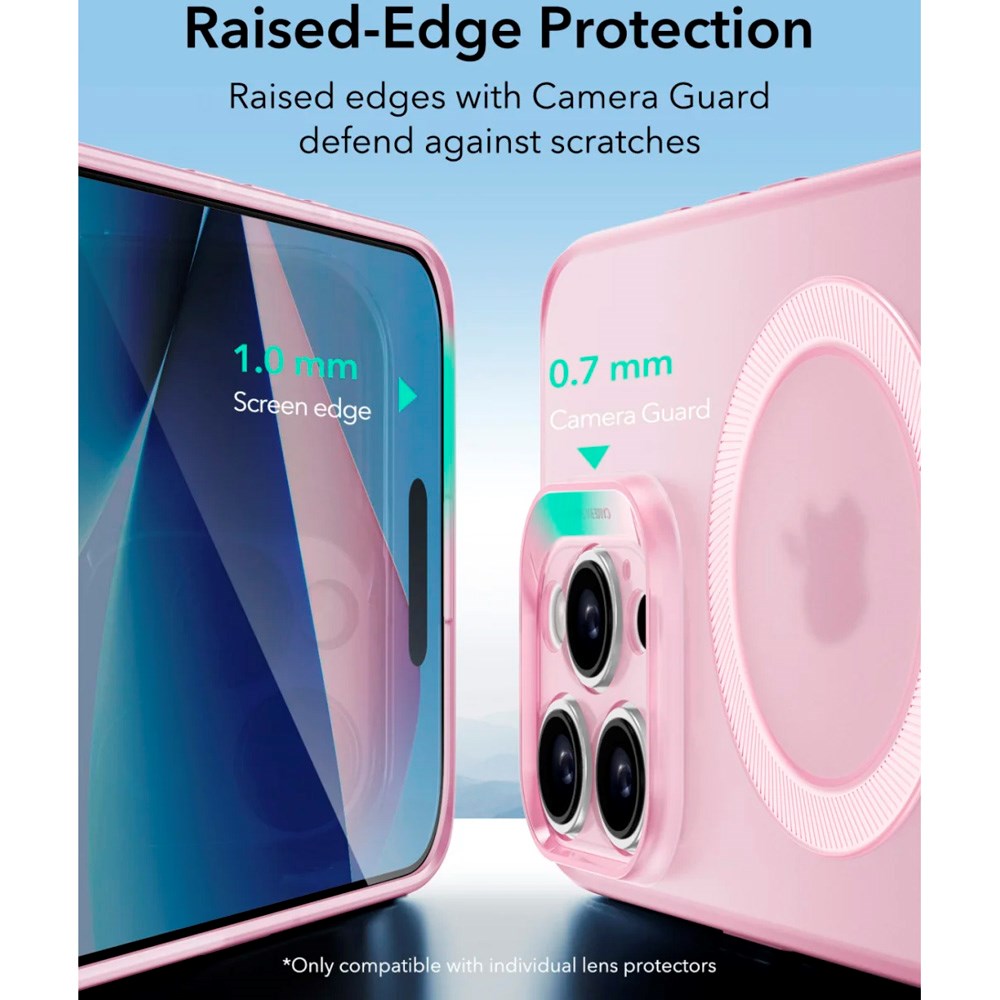 ESR iPhone 16 Pro Zero Clear Fleksibelt Plast Deksel - MagSafe Kompatibel - Matt Rosa