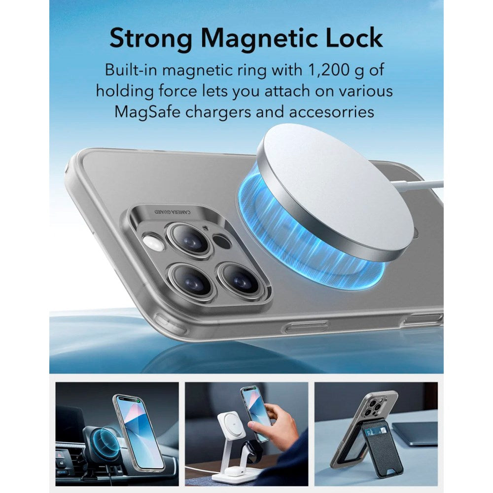 ESR iPhone 16 Pro Zero Clear Fleksibelt Plast Deksel - MagSafe Kompatibel - Matt Grå