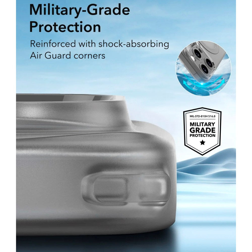 ESR iPhone 16 Pro Zero Clear Fleksibelt Plast Deksel - MagSafe Kompatibel - Matt Grå