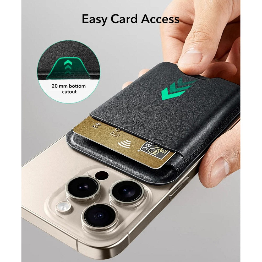 ESR HaloLock Kortholder i Kunstskinn med MagSafe - Blå