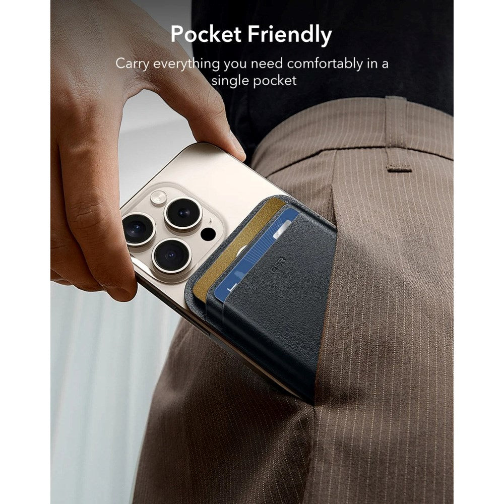 ESR HaloLock Kortholder i Kunstskinn med MagSafe - Brun