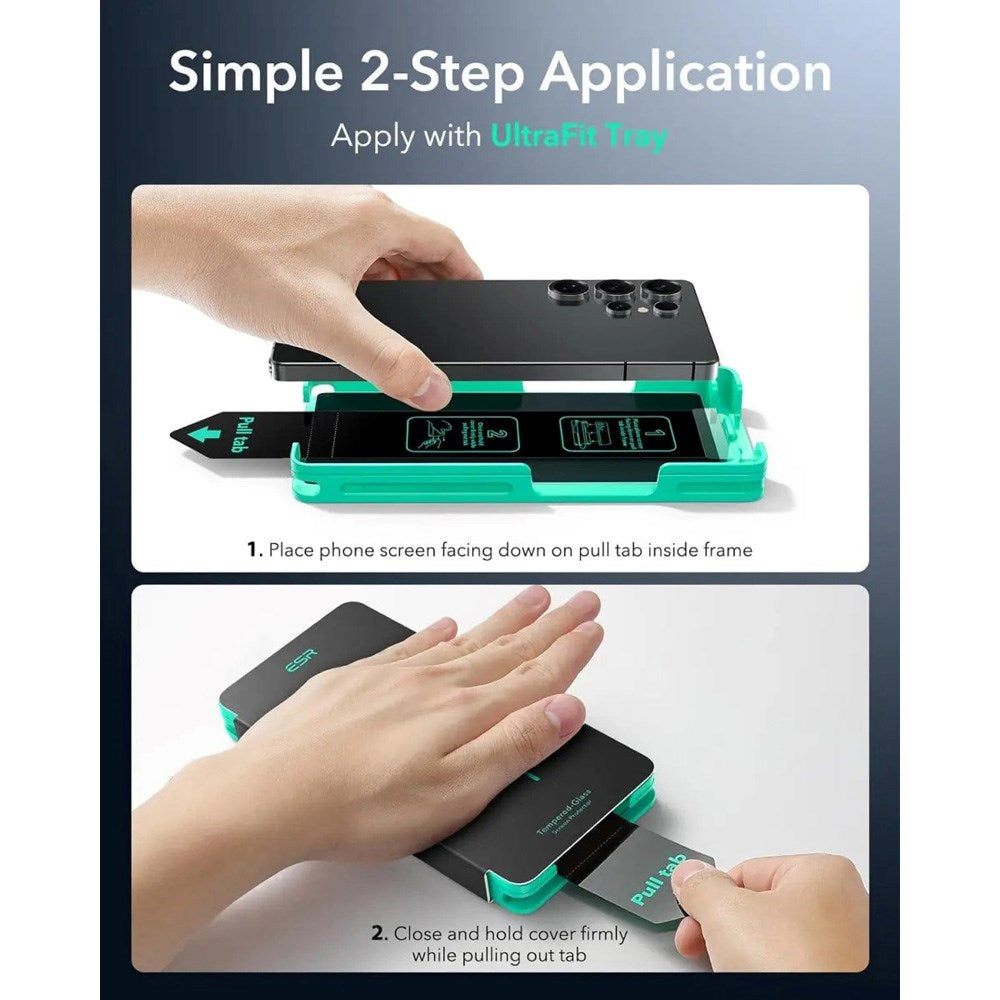 Samsung Galaxy S25 Ultra ESR Privacy Skjermbeskyttelse Herdet Glass med Monteringsboks - Gjennomsiktig