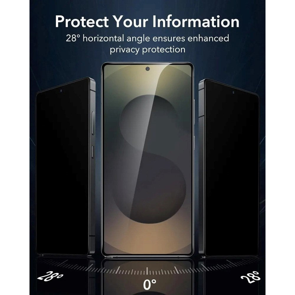 Samsung Galaxy S25 Ultra ESR Privacy Skjermbeskyttelse Herdet Glass med Monteringsboks - Gjennomsiktig
