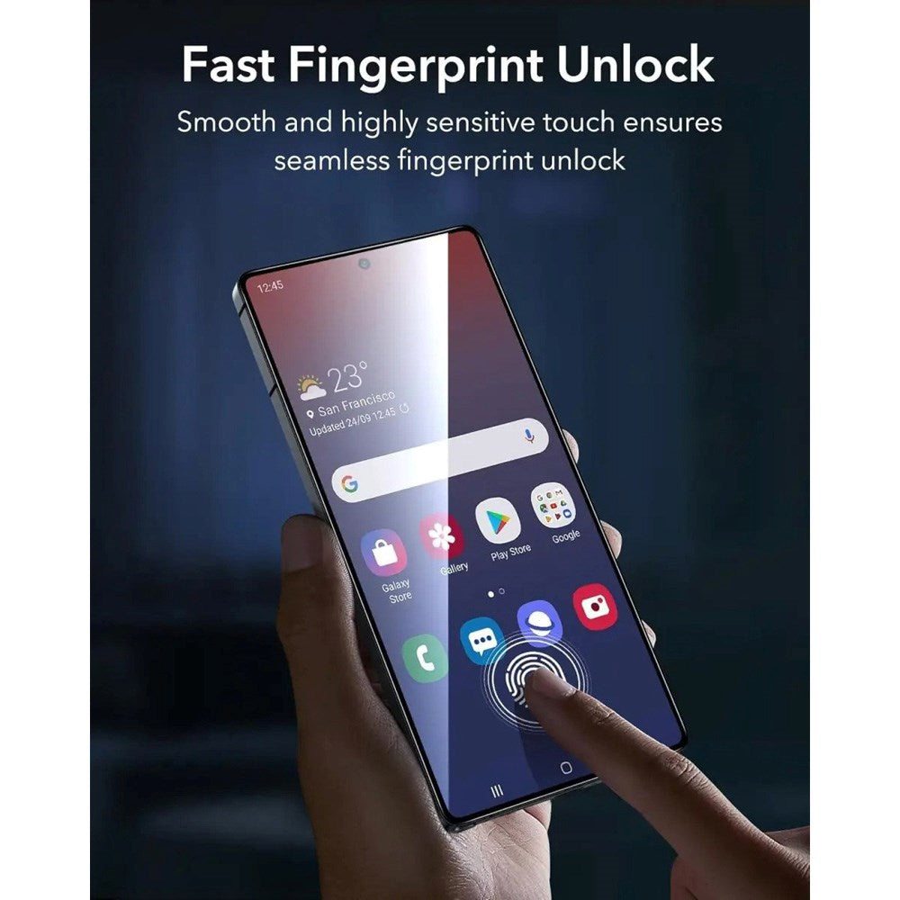 Samsung Galaxy S25 Ultra ESR Armorite Skjermbeskyttelse Herdet Glass med Monteringsboks - 2 stk. - Gjennomsiktig