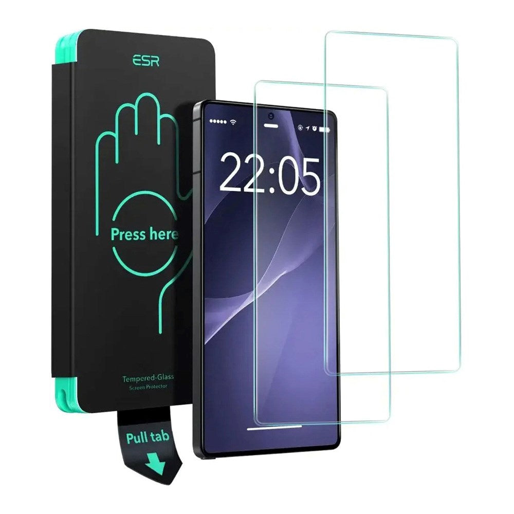 Samsung Galaxy S25 Ultra ESR Armorite Skjermbeskyttelse Herdet Glass med Monteringsboks - 2 stk. - Gjennomsiktig