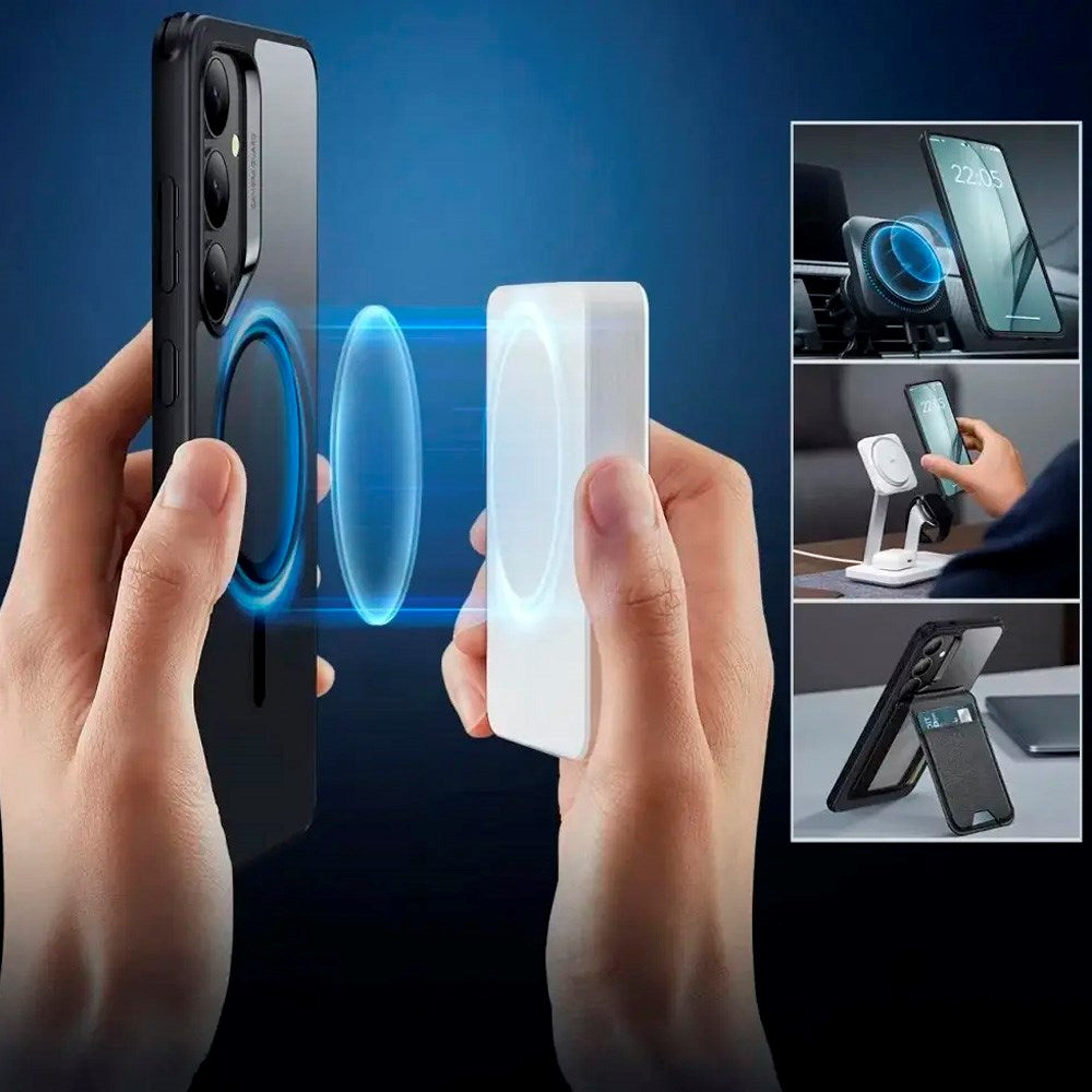 ESR Samsung Galaxy S25+ (Plus) Classic Hybrid Deksel - MagSafe Kompatibel - Gjennomsiktig / Svart