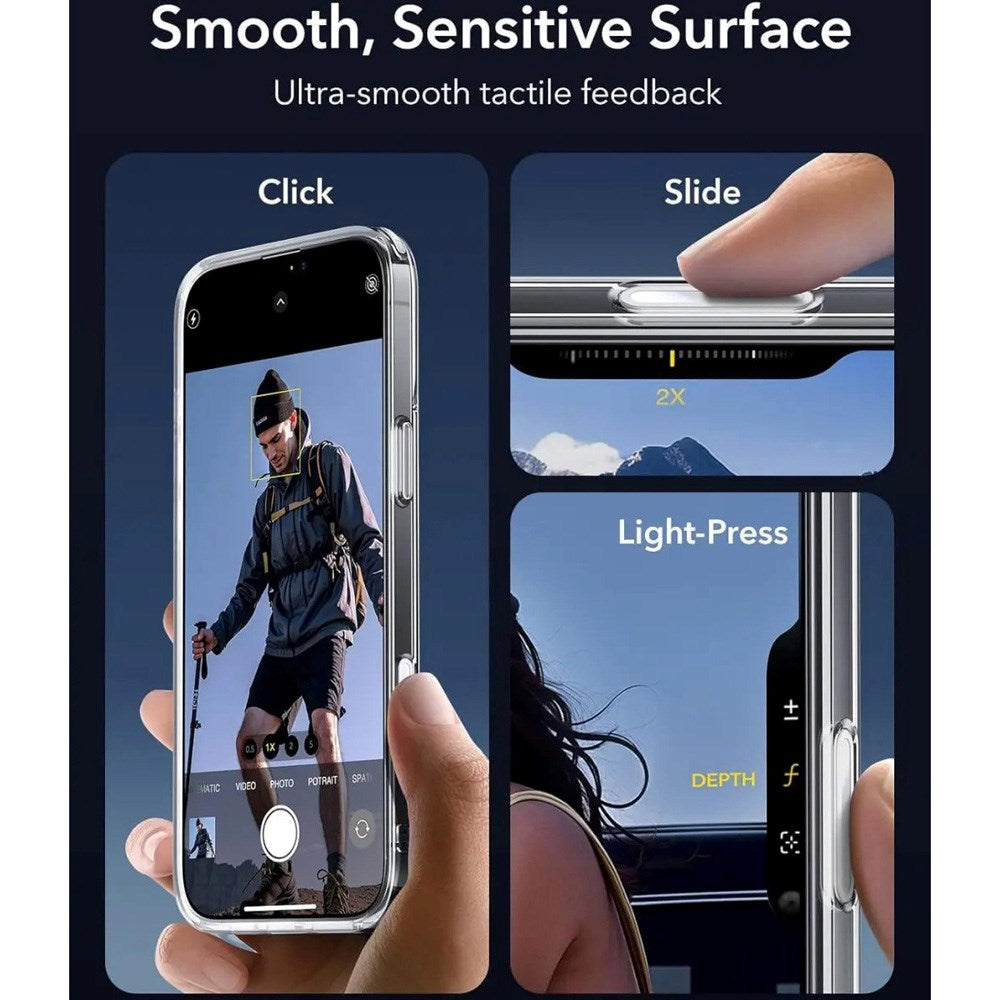ESR iPhone 16 Classic Hybrid Deksel med Camera Control-Knapp - MagSafe Kompatibel - Gjennomsiktig