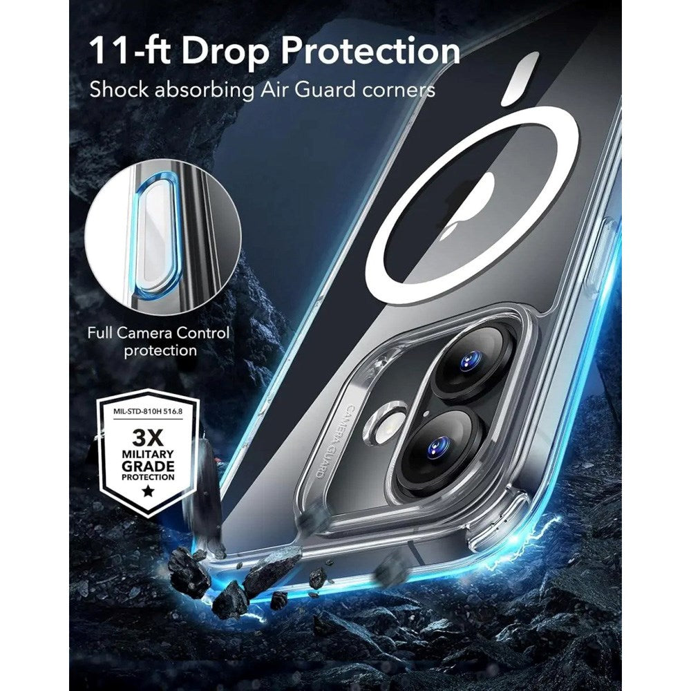 ESR iPhone 16 Classic Hybrid Deksel med Camera Control-Knapp - MagSafe Kompatibel - Gjennomsiktig