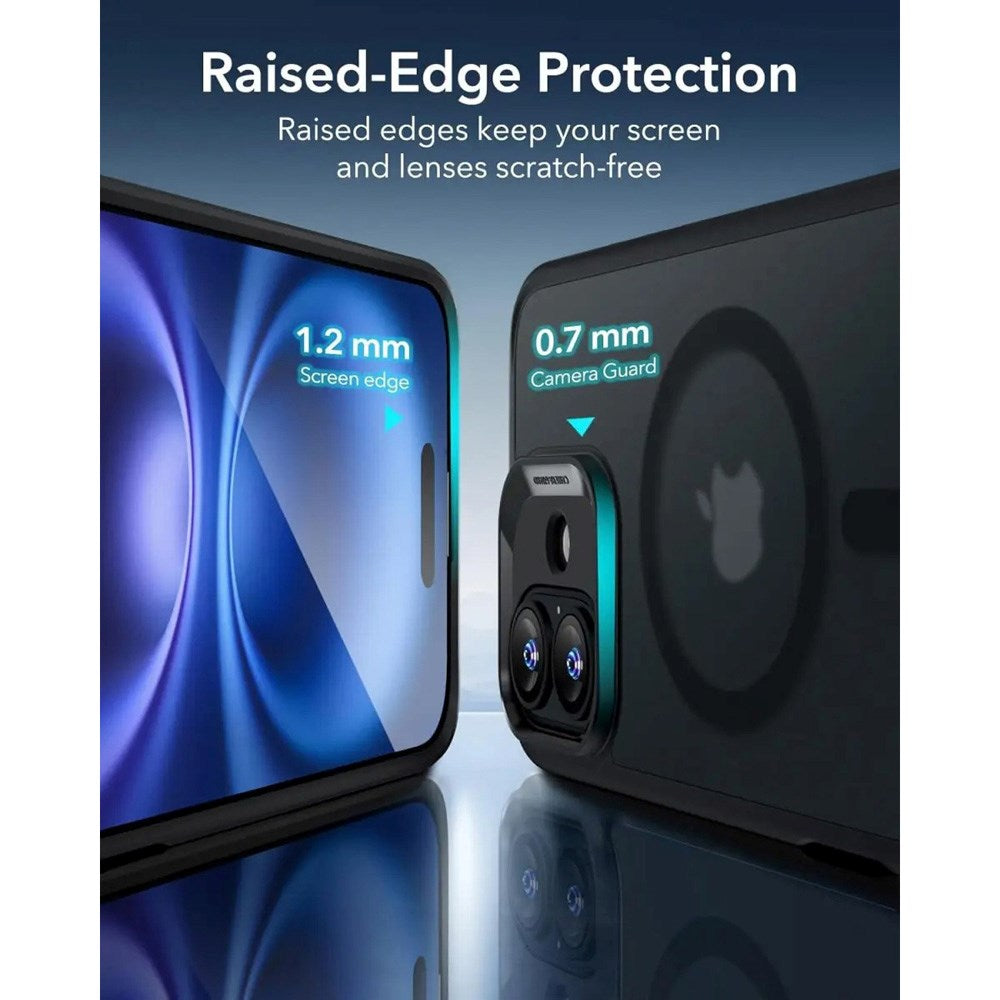 ESR iPhone 16 Classic Hybrid Deksel med Camera Control-Knapp - MagSafe Kompatibel - Matt Gjennomsiktig / Svart