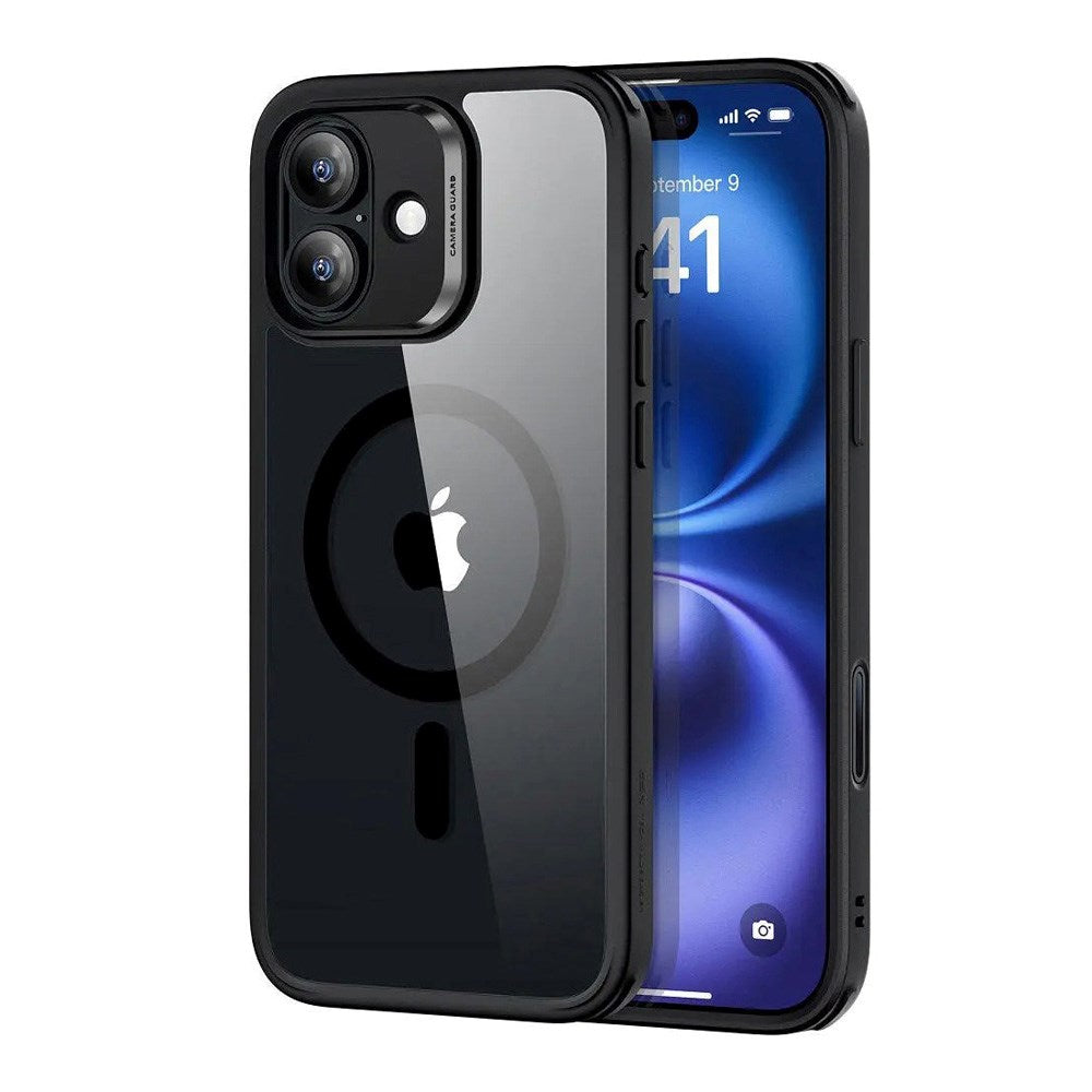 ESR iPhone 16 Classic Hybrid Deksel med Camera Control-Knapp - MagSafe Kompatibel - Gjennomsiktig / Svart