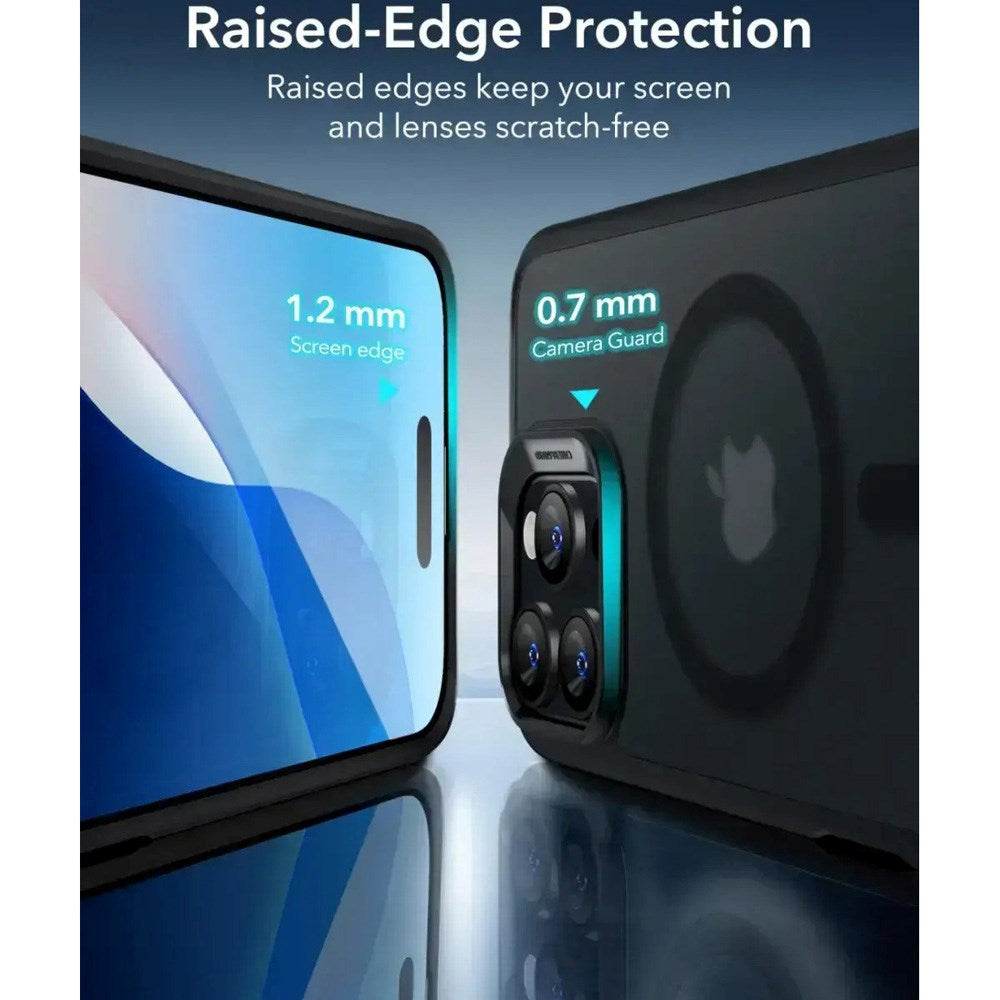 ESR iPhone 16 Pro Max Classic Hybrid Deksel med Camera Control-Knapp - MagSafe Kompatibel - Matt Gjennomsiktig / Svart