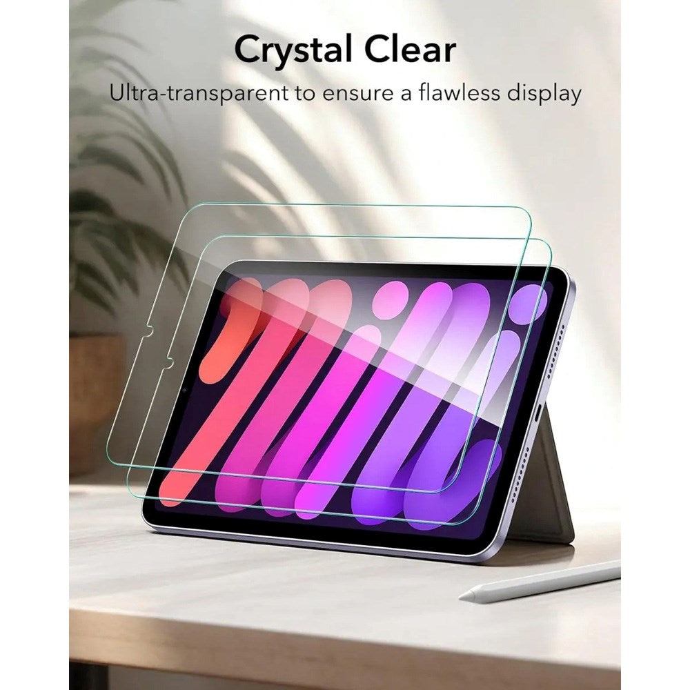 iPad Mini (2024/2021) ESR Herdet Skjermbeskytter med Monteringsramme - 2 stk. - Gjennomsiktig
