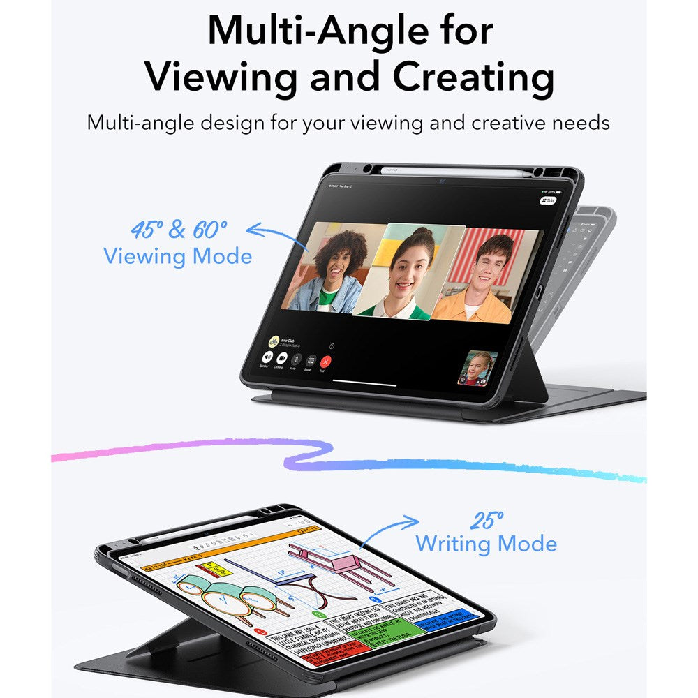 iPad Air 13" (2026 / 2025 / 2024) ESR Flip Hybrid Deksel - Svart