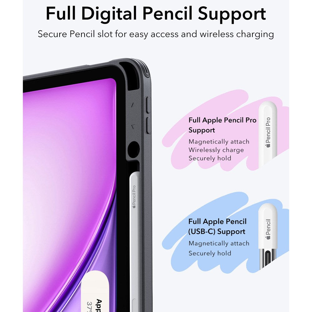 iPad Air 13" (2026 / 2025 / 2024) ESR Flip Hybrid Deksel - Svart