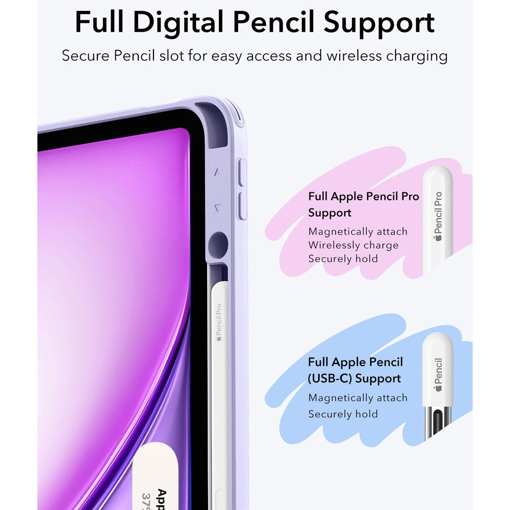 iPad Air 13" (2025 / 2024) ESR Flip Hybrid Deksel - Lilla