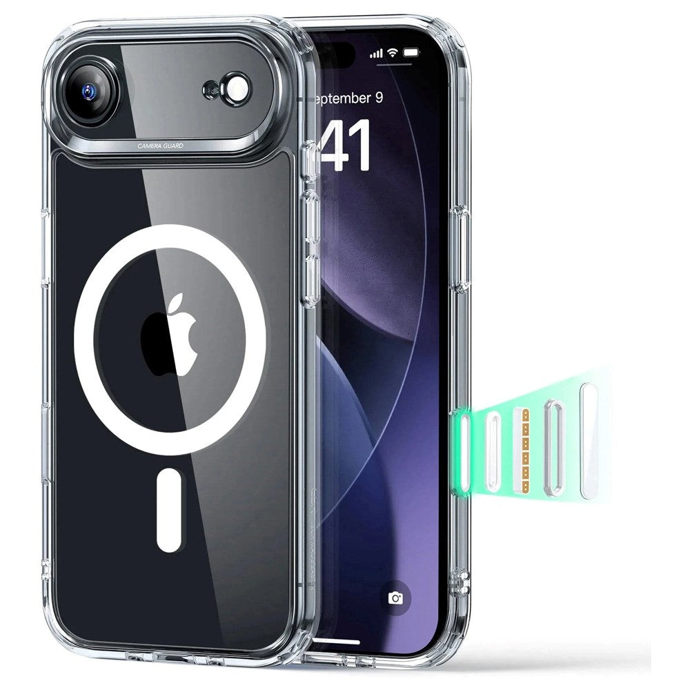 ESR iPhone Air Classic Hybrid Deksel med Kamerakontrollknapp – MagSafe Kompatibel – Gjennomsiktig