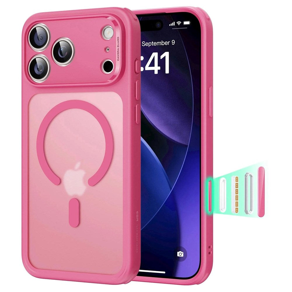 ESR iPhone 17 Pro Classic Hybrid Deksel med Kamerakontrollknapp – MagSafe Kompatibel – Matt Rosa