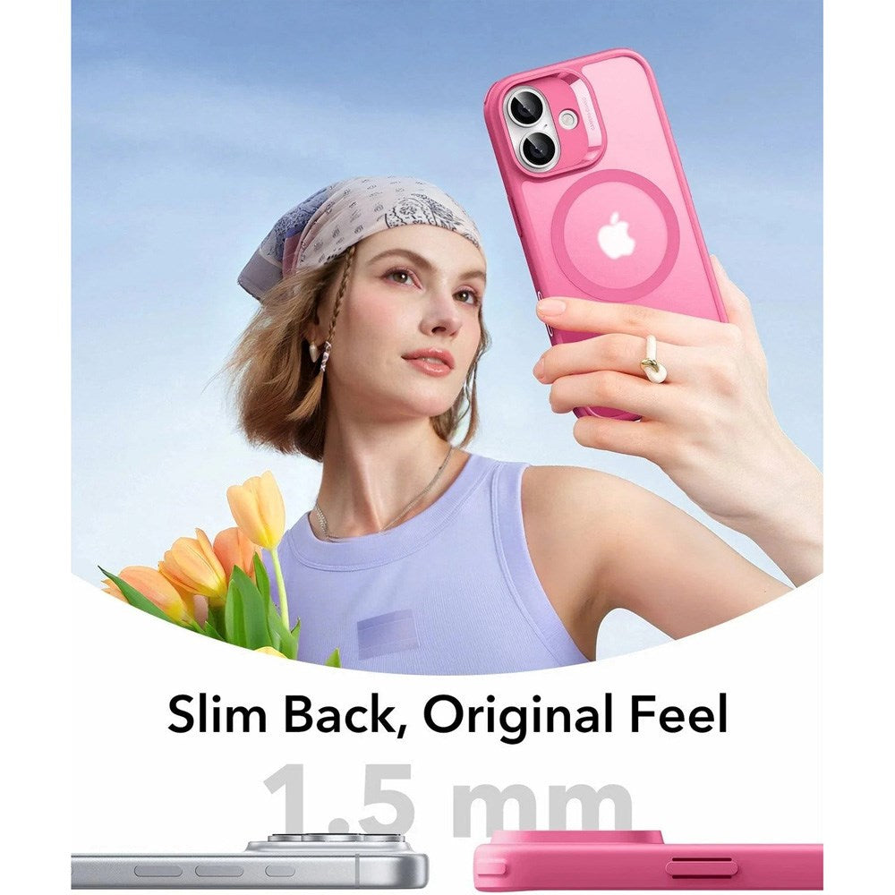 ESR iPhone 17 Classic Hybrid Deksel med Kamerakontrollknapp – MagSafe Kompatibel – Matt Rosa