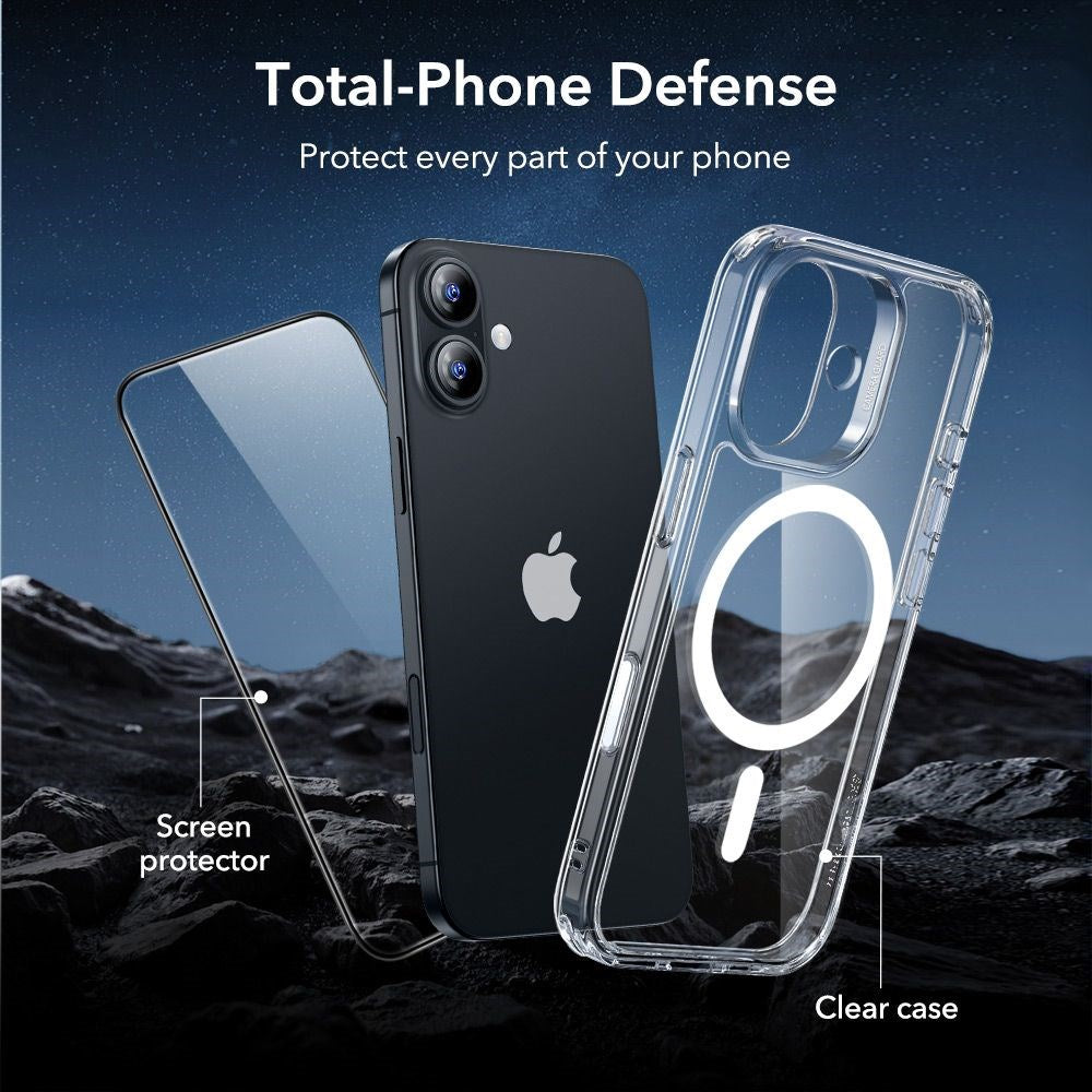 iPhone 17 ESR Classic Hybrid Set m. Bak Deksel & Herdet Skjermbeskyttelsesglass - MagSafe Kompatibel - Gjennomsiktig