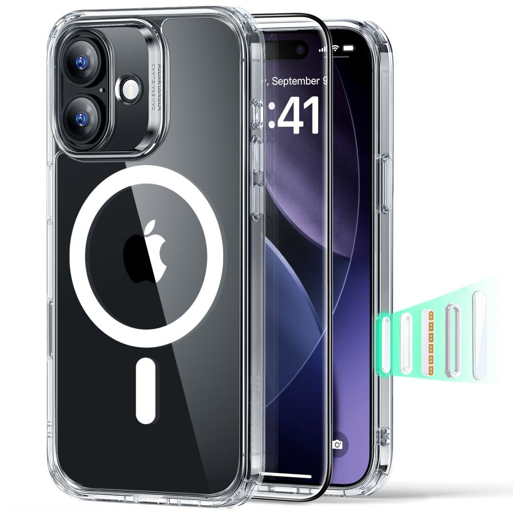 iPhone 17 ESR Classic Hybrid Set m. Bak Deksel & Herdet Skjermbeskyttelsesglass - MagSafe Kompatibel - Gjennomsiktig