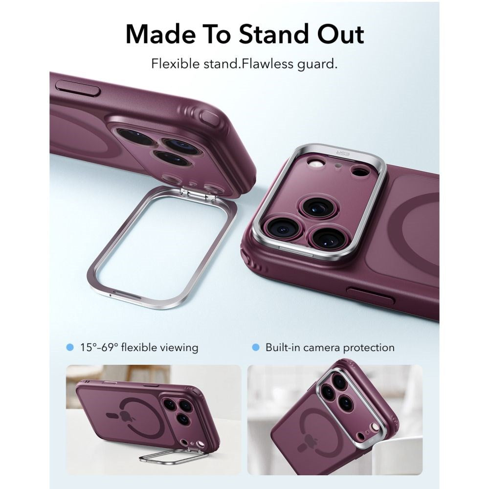 iPhone 18 Pro / 17 Pro ESR Classic Hybrid Kickstand Deksel - MagSafe Kompatibel - Rød