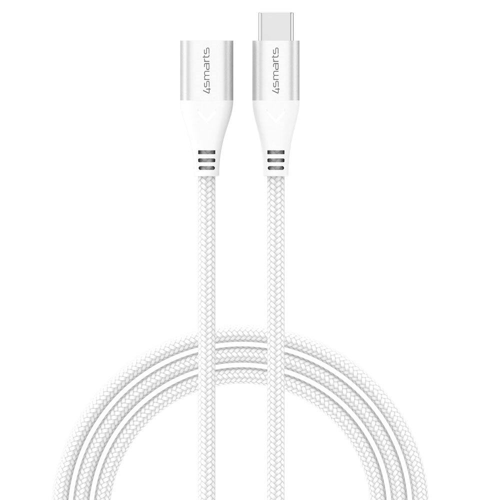 4smarts 60W USB-C Forlengelseskabel - 1.5m - Hvit