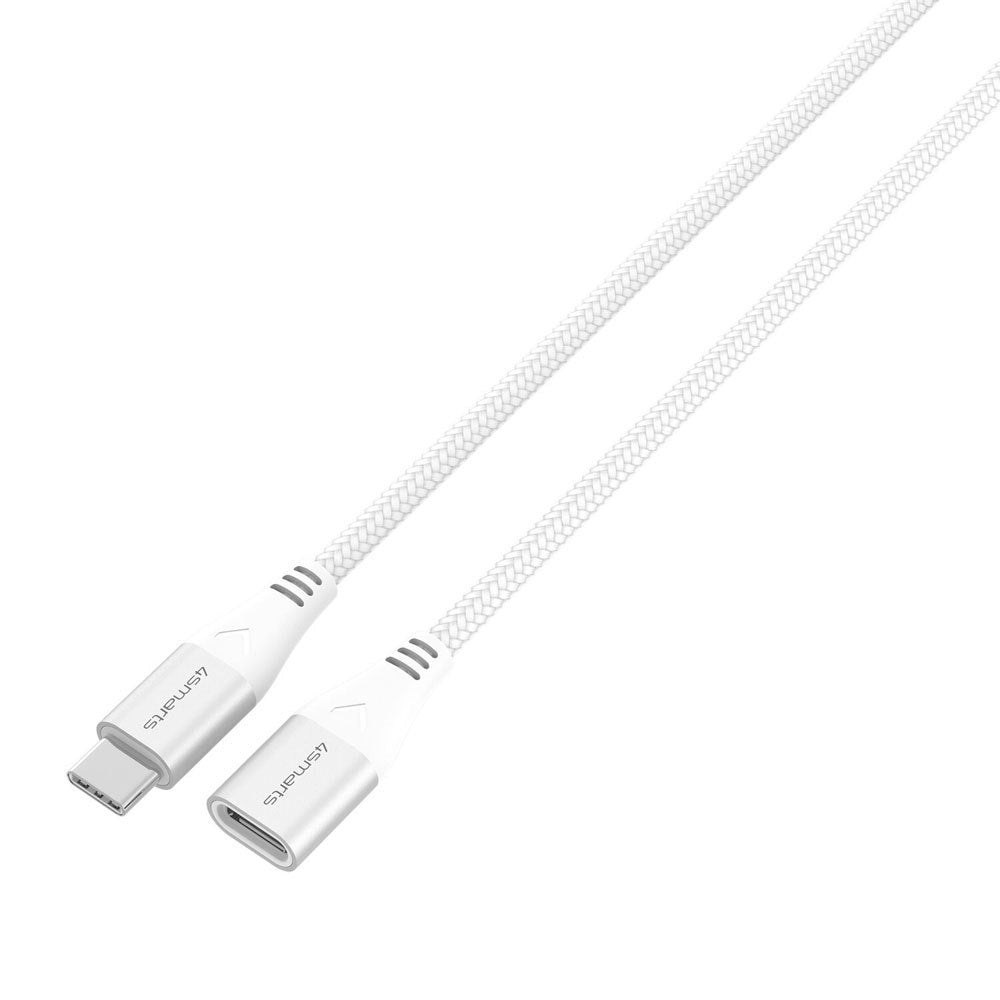 4smarts USB-C Forlengelseskabel - 1.5m - Hvit