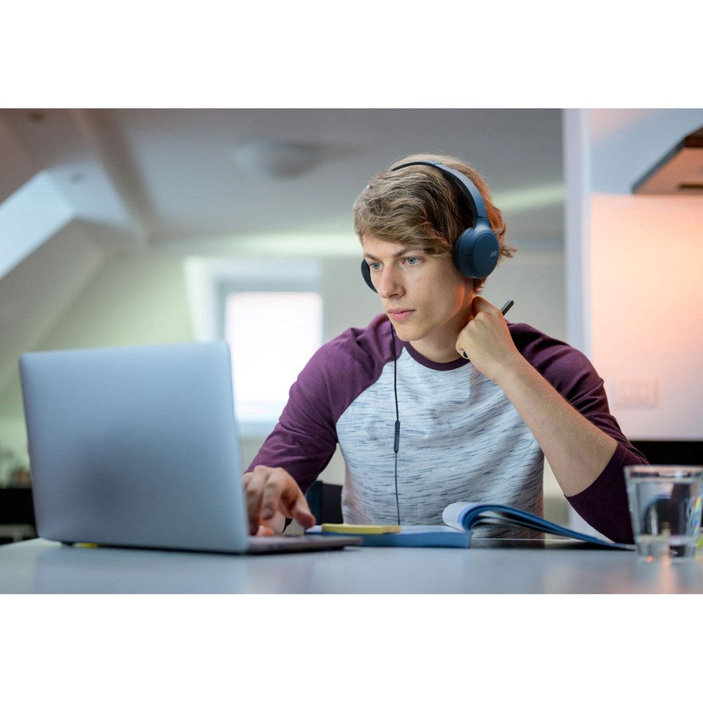 JVC HA-S33UC On-Ear Hodesett med ledning - Mørk Blå