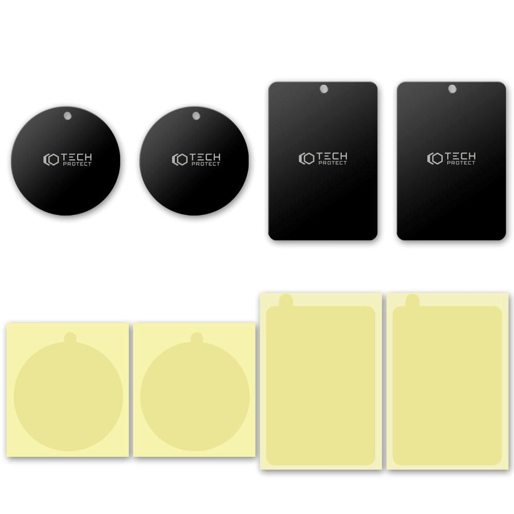 Tech-Protect Metallplater til Magnetisk Bilholder 4 stk. - Svart