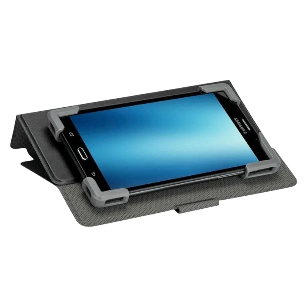 Universell Kunstskinn Flip Deksel 7-8.5" Targus SafeFit m. Stativfunksjon - Svart