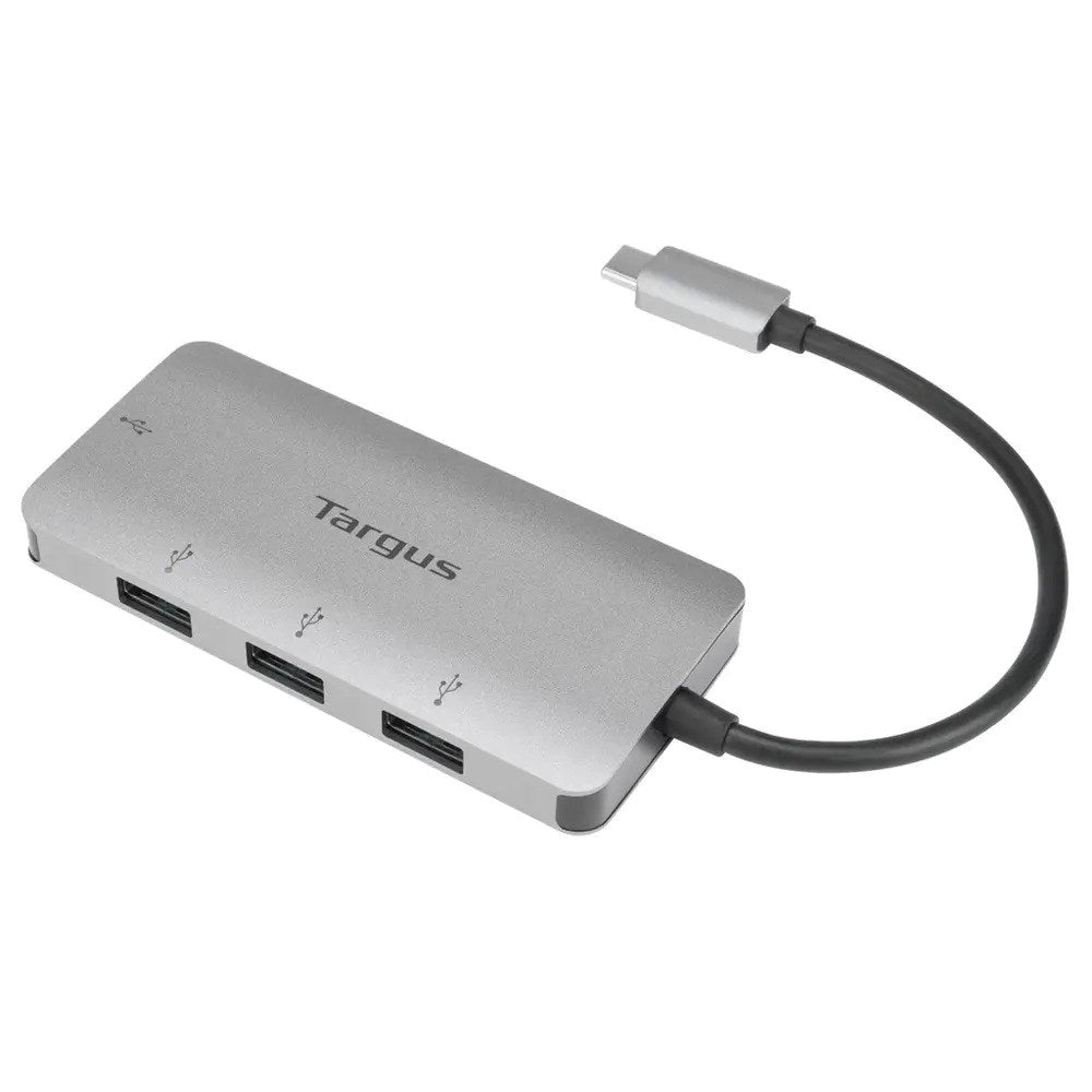 Targus USB-C Hub m. 4x USB-A - Sølv
