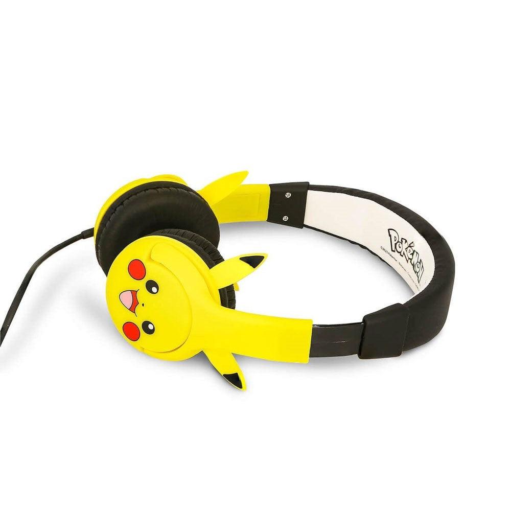 Pikachu OTL On-Ear Hodetelefoner for Barn med 3D-Ører – Maks. 85dB - Gul