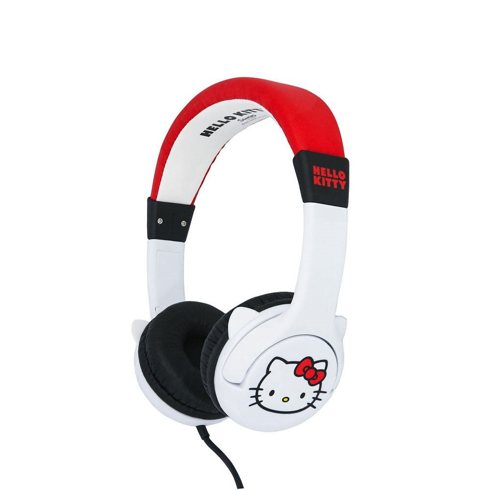 Hello Kitty OTL On-Ear Hodetelefoner for Barn med 3D-Ører – Maks. 85dB - Hvit / Rød