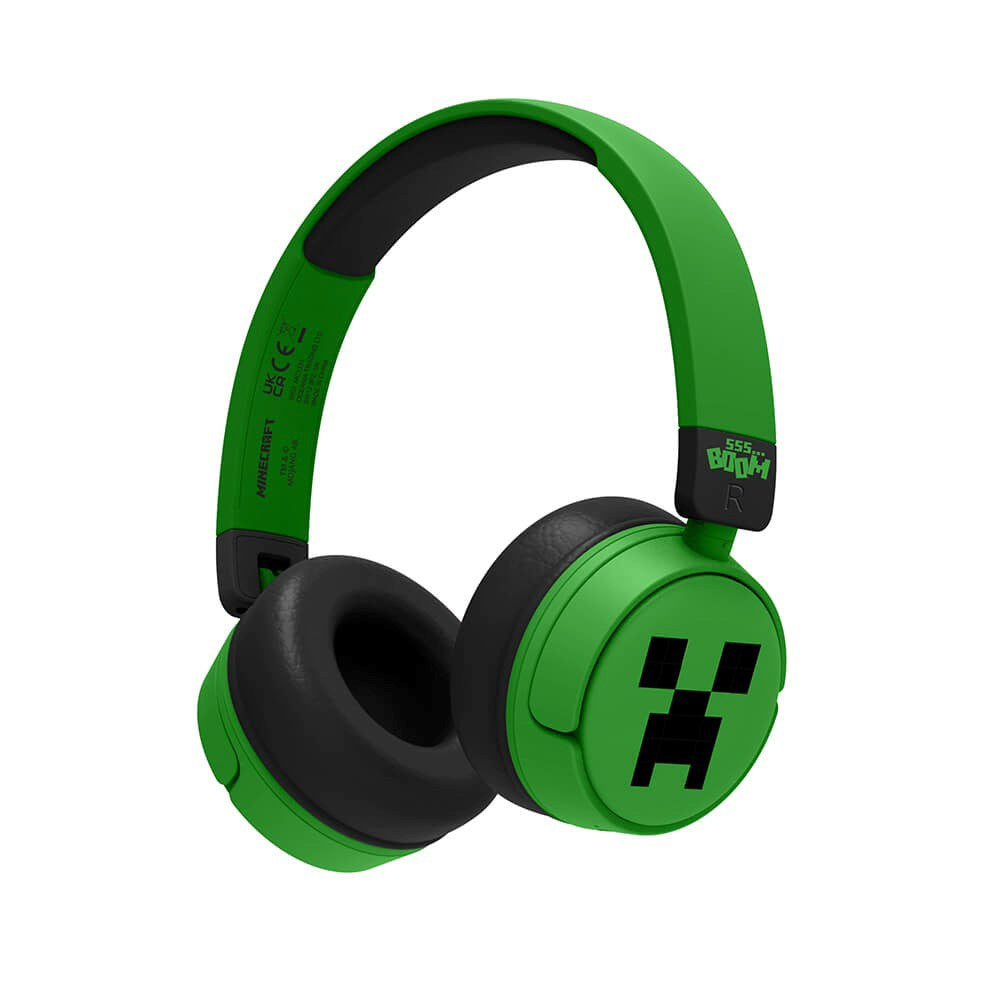 Minecraft OTL On-Ear Trådløse Hodetelefoner for Barn – Grønn / Svart