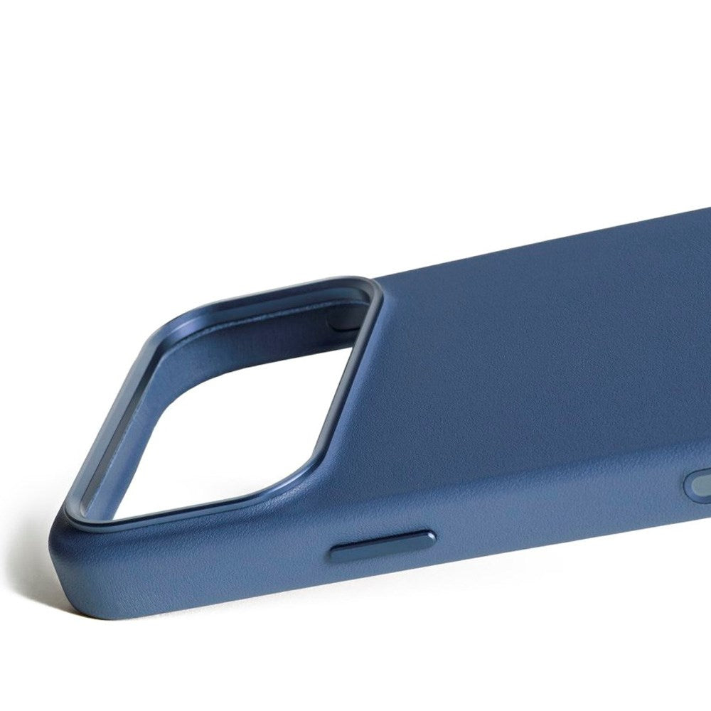 Mujjo iPhone 17 Pro Leather Case - MagSafe Kompatibel - Monaco Blue