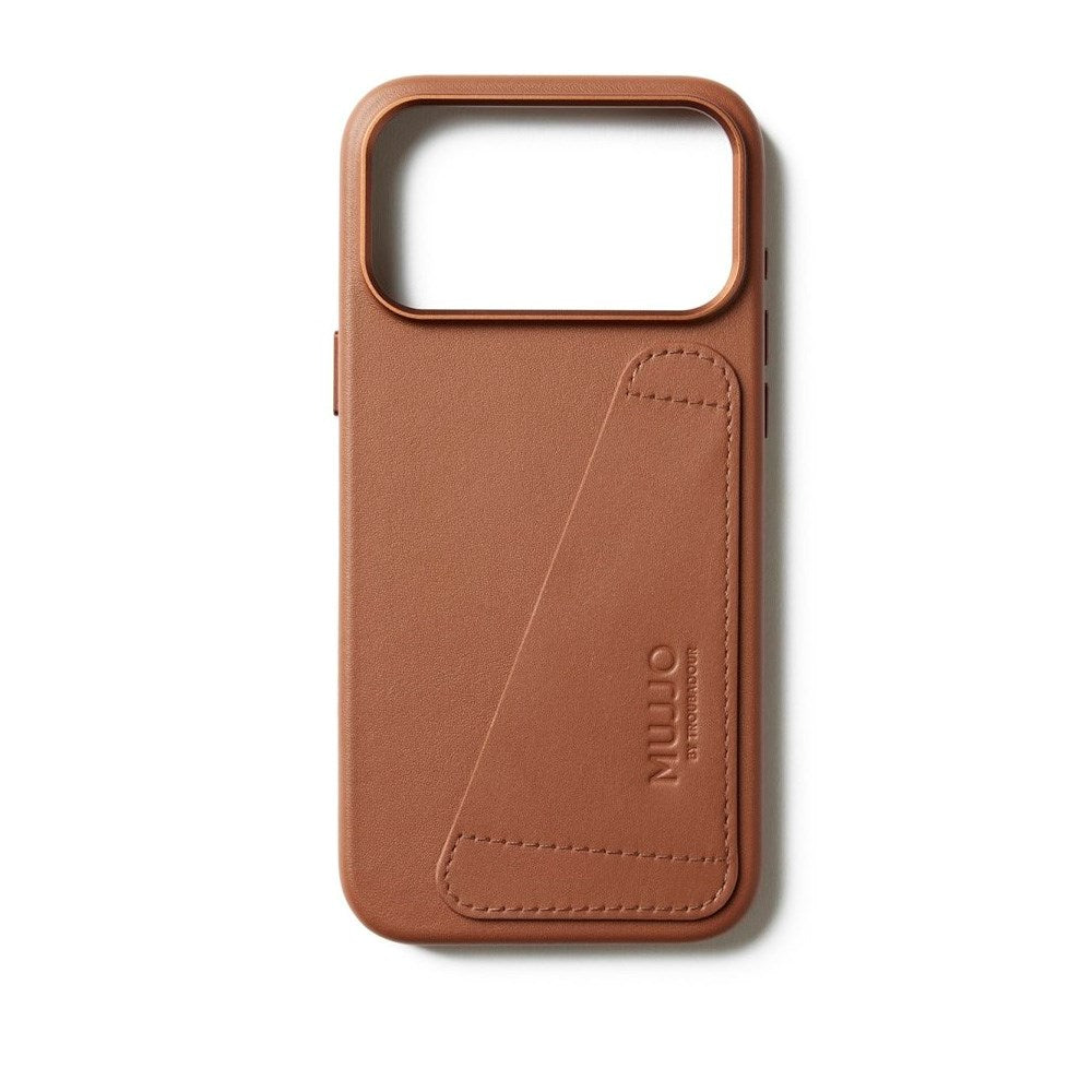 Mujjo iPhone 17 Pro Max Wallet Leather Case - MagSafe Kompatibel - Tan