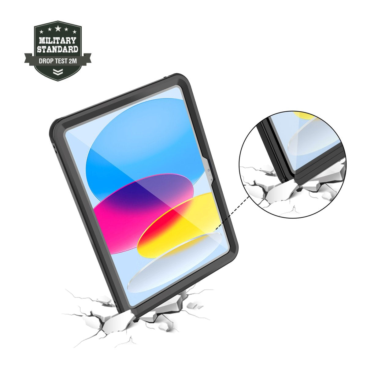 iPad 11" (2025) / iPad 10.9" (2024/2022) 4smarts Active Pro Rugged Case Stark - Vanntett Deksel - Svart