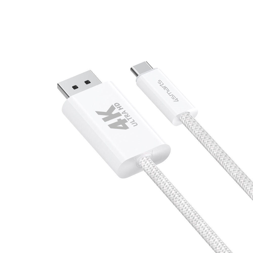4smarts USB-C til DisplayPort Kabel - 2m - Hvit