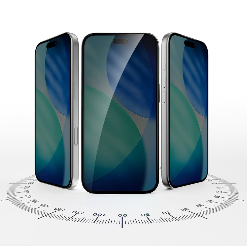 iPhone 18 Pro Max 4Smarts Second Glass Skjermbeskytter m. Monteringsramme - Privacy Funksjon - Gjennomsiktig