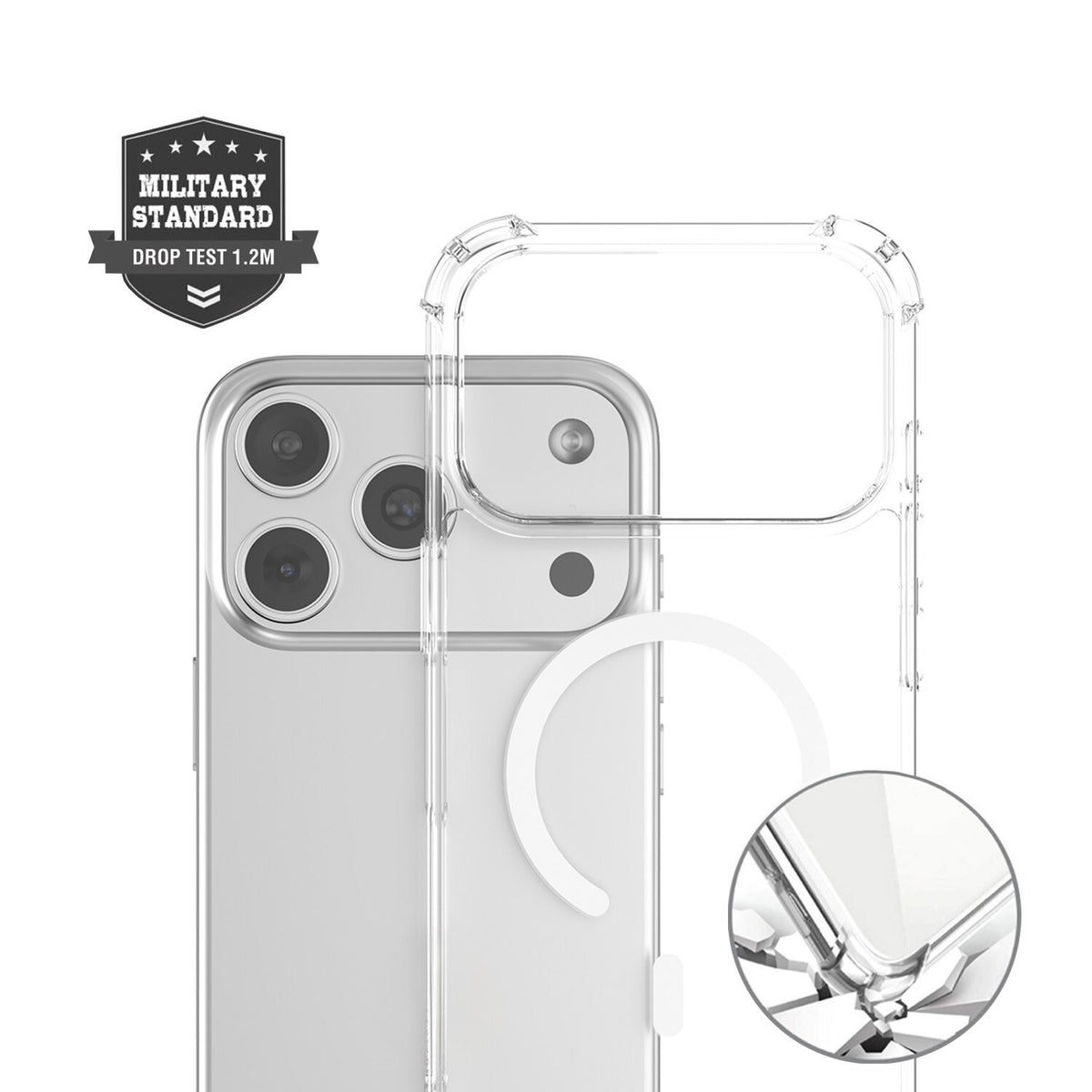 iPhone 18 Pro Max / 17 Pro Max 4Smarts IBIZA Hybrid Deksel - MagSafe Kompatibel - Gjennomsiktig