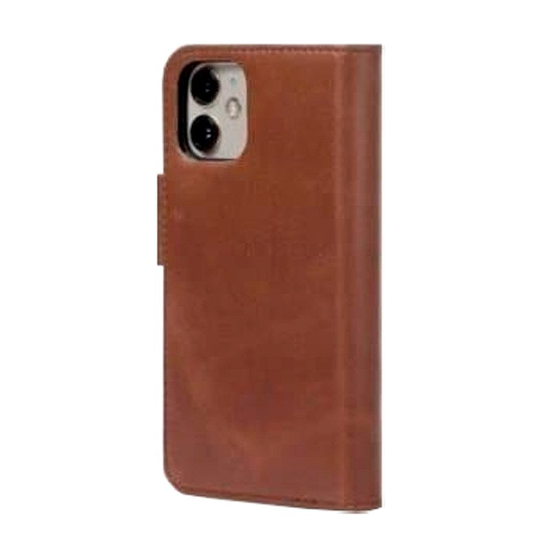 iPhone 12 / 12 Pro Trunk 2-i-1 Wallet Flip Deksel - Brun
