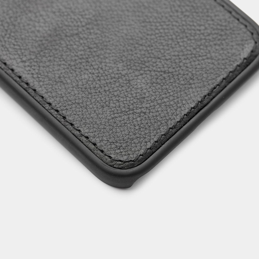 Trunk iPhone 13 Pro Max Ekte Skinn Deksel med Avtakbart Deksel - Svart