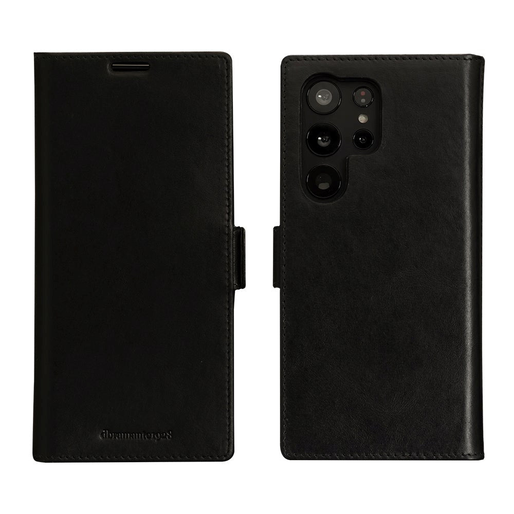 Samsung Galaxy S23 Ultra dbramante1928 Lynge Ekte Skinn Magnet Flip-Deksel - Black