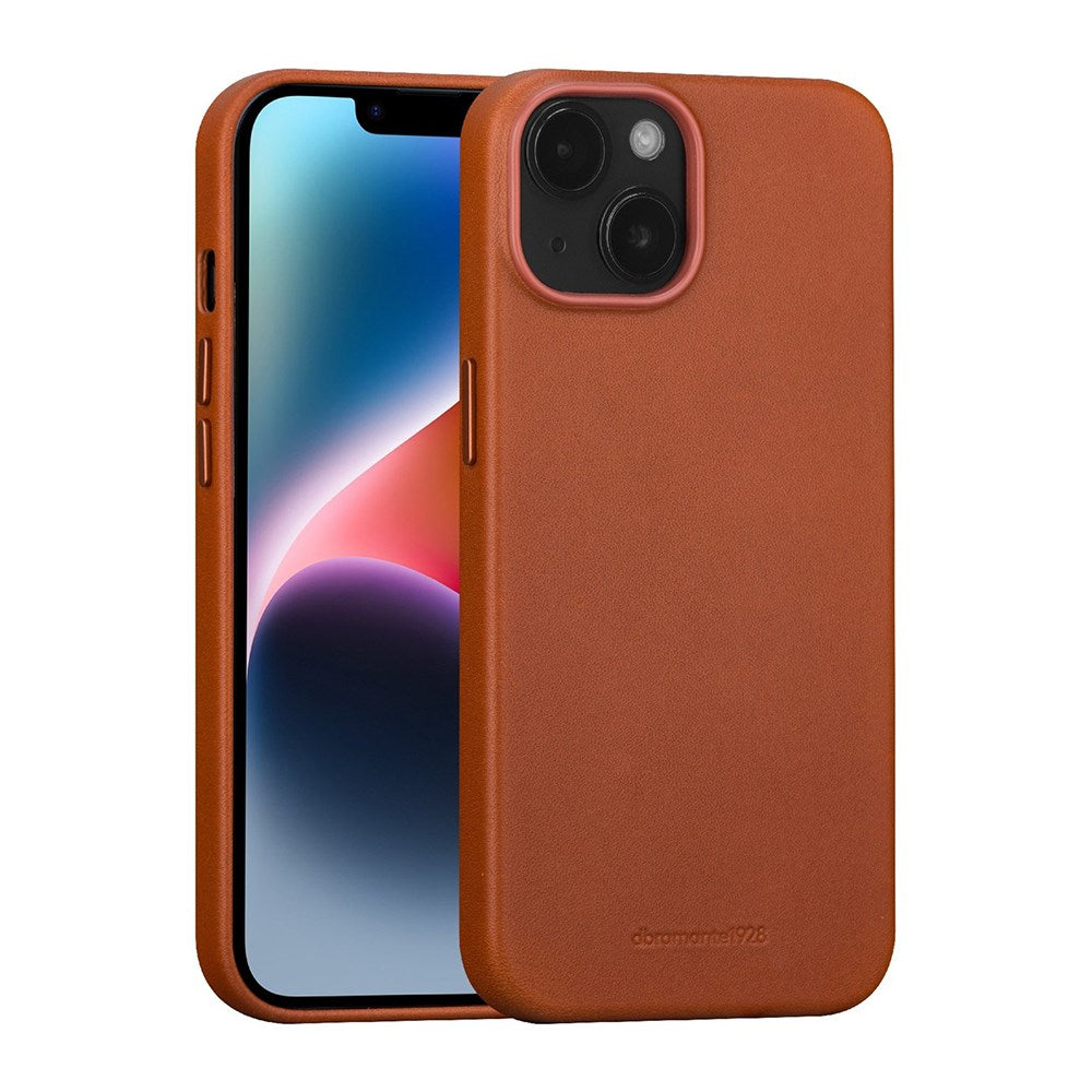 Dbramante1928 iPhone 14 / 13 Roskilde Deksel - 100 % Ekte Skinn - MagSafe-Kompatibel - Tan